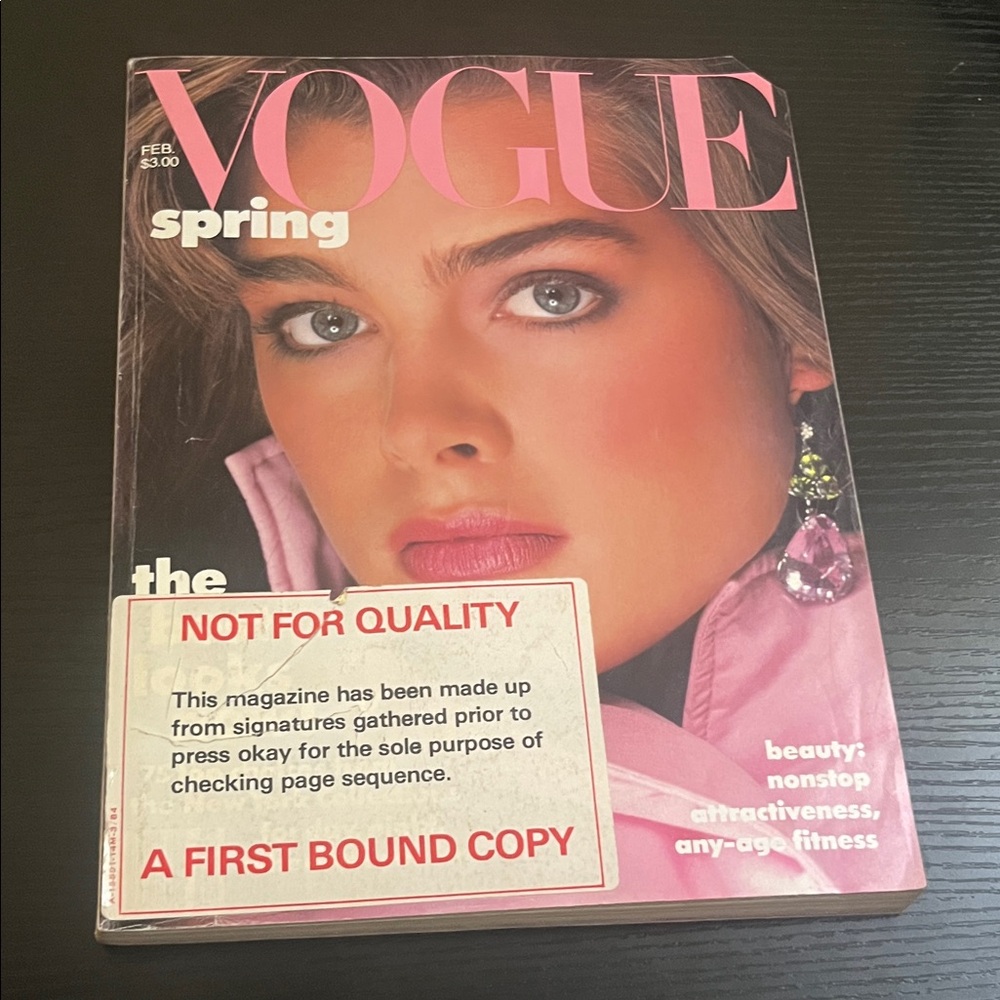 Vogue Magazine - February 1985 - Brooke Shields - A FIRST BOUND COPY